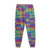 Colorful Cassette Tape Print Sweatpants