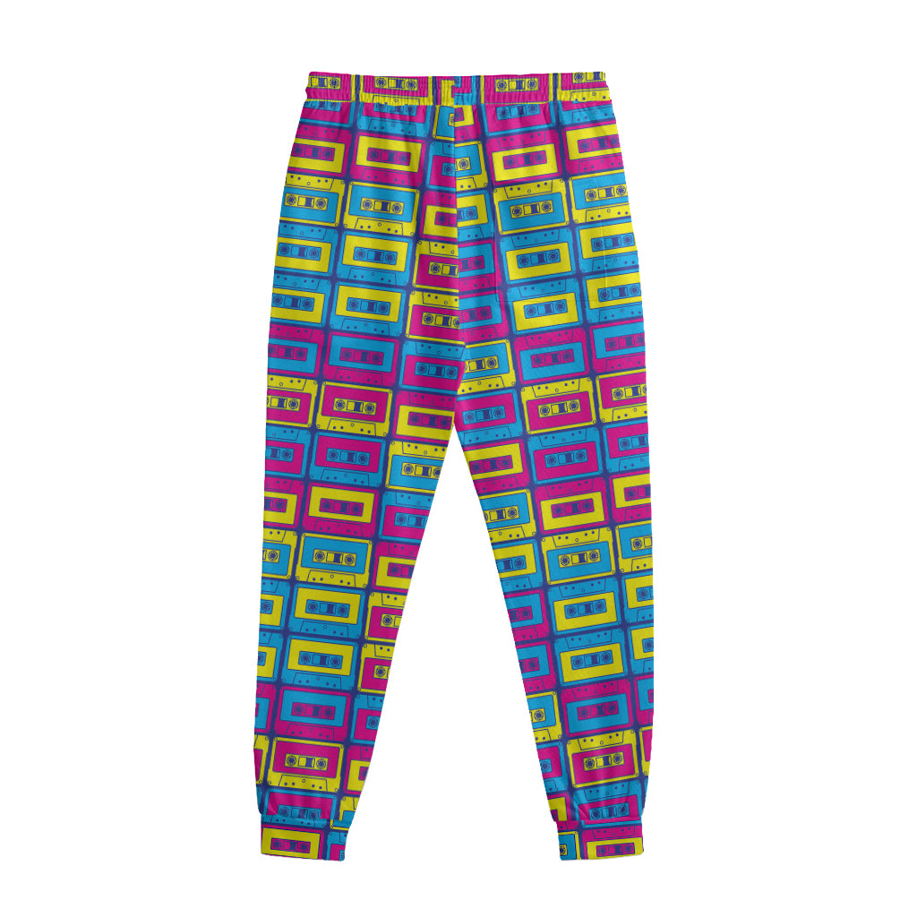 Colorful Cassette Tape Print Sweatpants