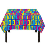 Colorful Cassette Tape Print Tablecloth