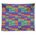 Colorful Cassette Tape Print Tapestry