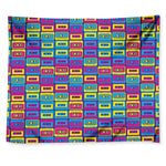 Colorful Cassette Tape Print Tapestry