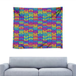 Colorful Cassette Tape Print Tapestry