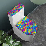 Colorful Cassette Tape Print Toilet Lid And Tank Cover Set
