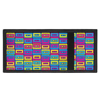 Colorful Cassette Tape Print Trifold Wallet