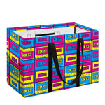 Colorful Cassette Tape Print Utility Tote Bag