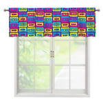 Colorful Cassette Tape Print Window Valance