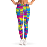 Colorful Cassette Tape Print Women's Leggings