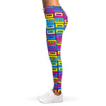 Colorful Cassette Tape Print Women's Leggings