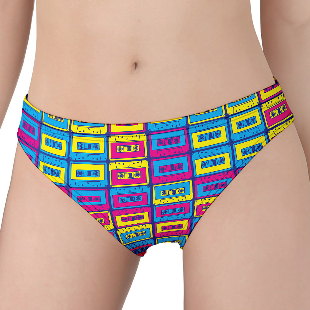 Colorful Cassette Tape Print Women's Panties