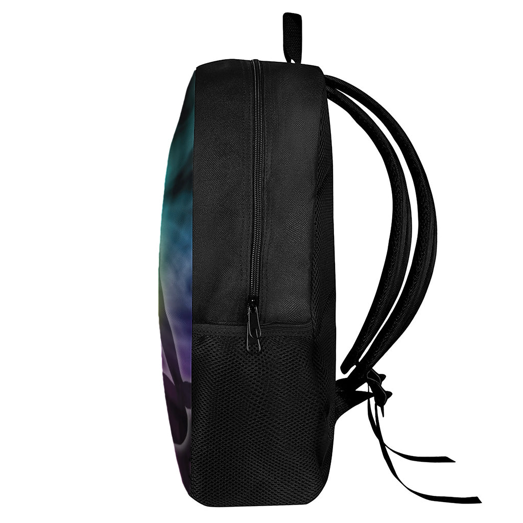 Colorful Chakras Aura Print 17 Inch Backpack