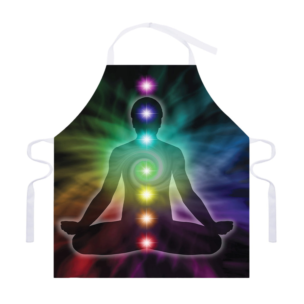 Colorful Chakras Aura Print Adjustable Apron