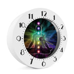 Colorful Chakras Aura Print Alarm Clock