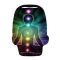 Colorful Chakras Aura Print Baby Seat Cover