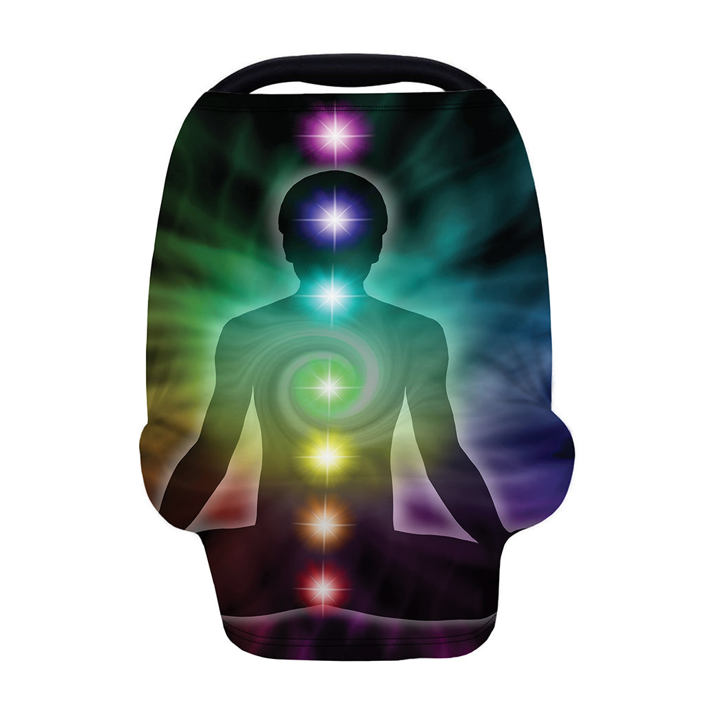 Colorful Chakras Aura Print Baby Seat Cover