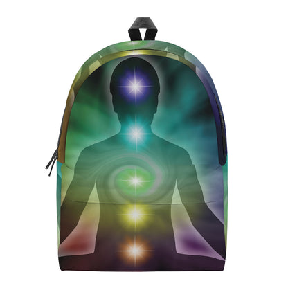 Colorful Chakras Aura Print Backpack