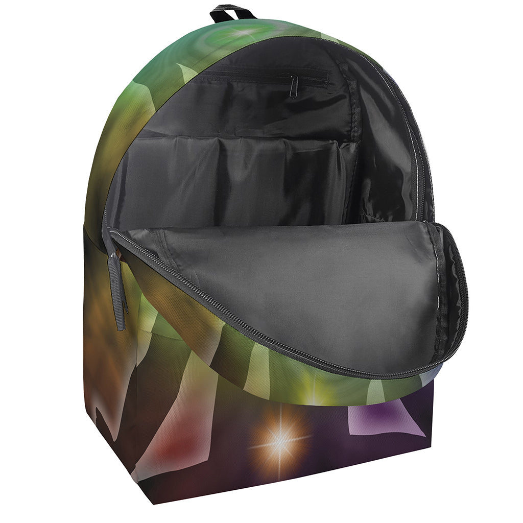 Colorful Chakras Aura Print Backpack