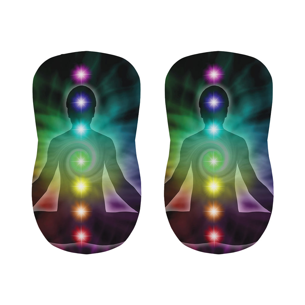 Colorful Chakras Aura Print Bar Stool Covers