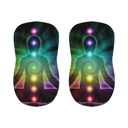 Colorful Chakras Aura Print Bar Stool Covers