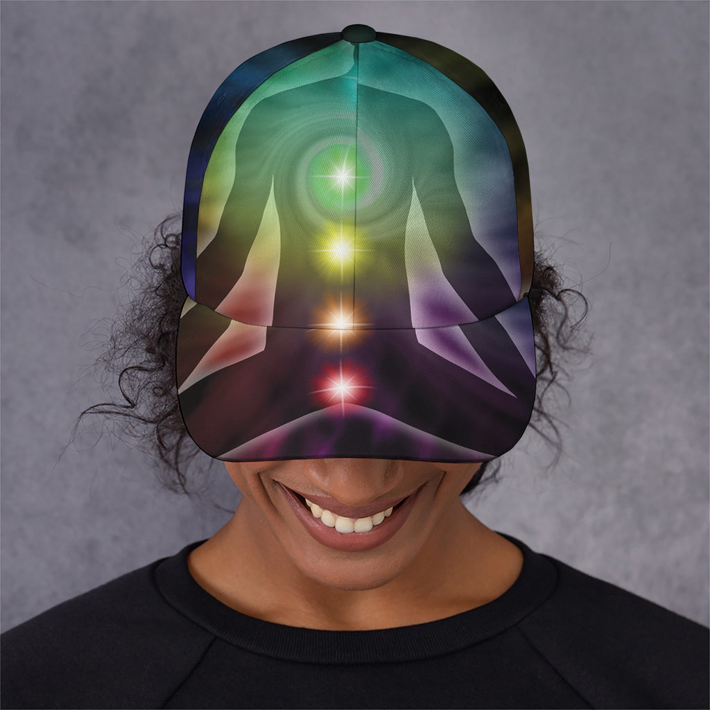 Colorful Chakras Aura Print Baseball Cap