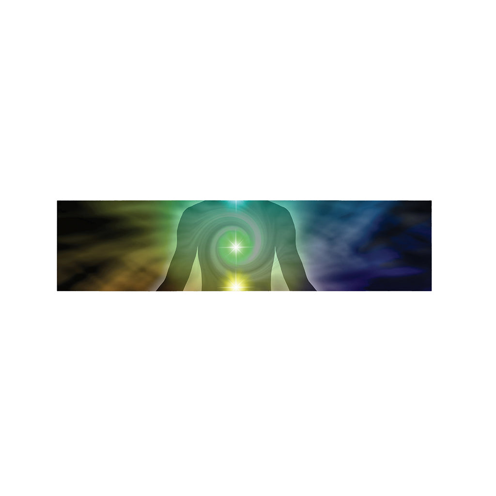 Colorful Chakras Aura Print Bed Runner