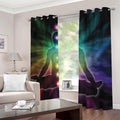 Colorful Chakras Aura Print Dimout Grommet Curtains