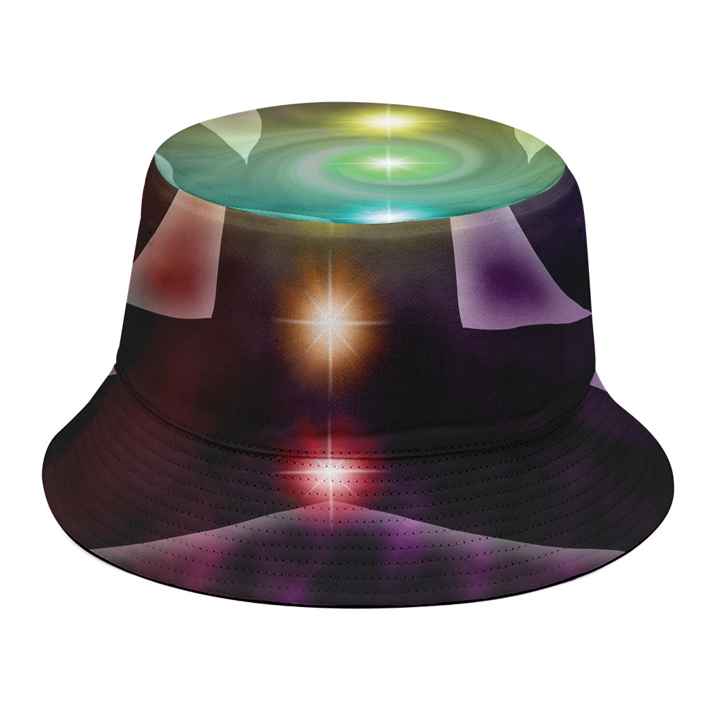 Colorful Chakras Aura Print Bucket Hat