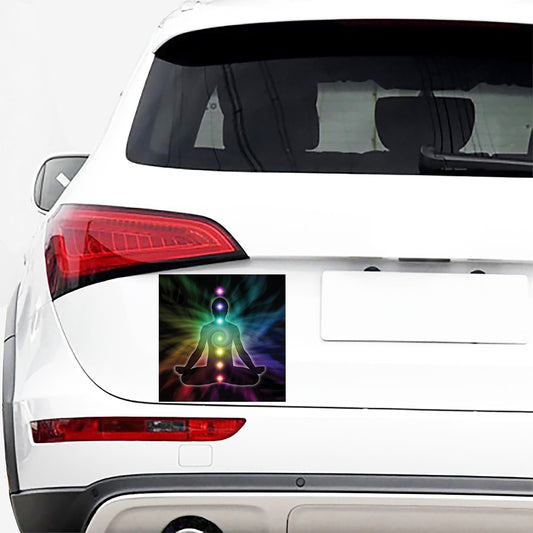 Colorful Chakras Aura Print Car Sticker