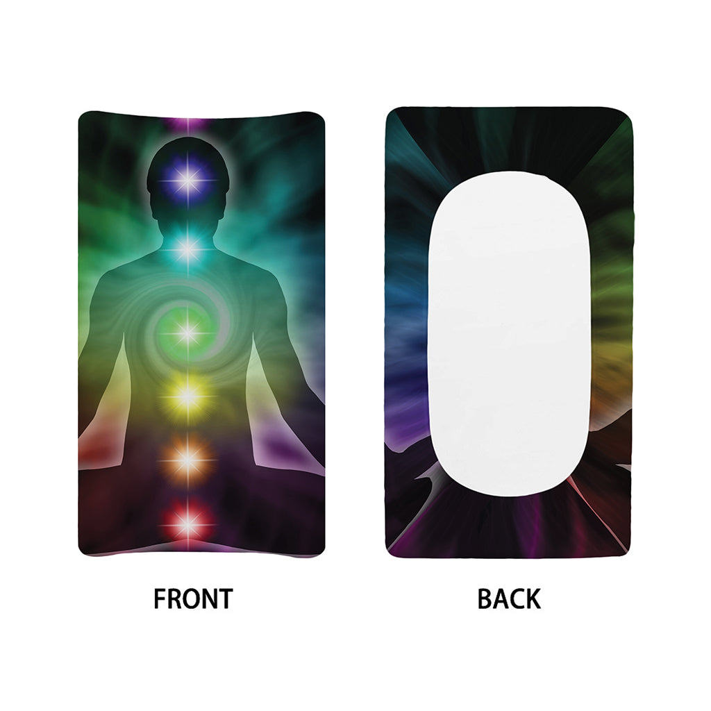 Colorful Chakras Aura Print Changing Pad Cover
