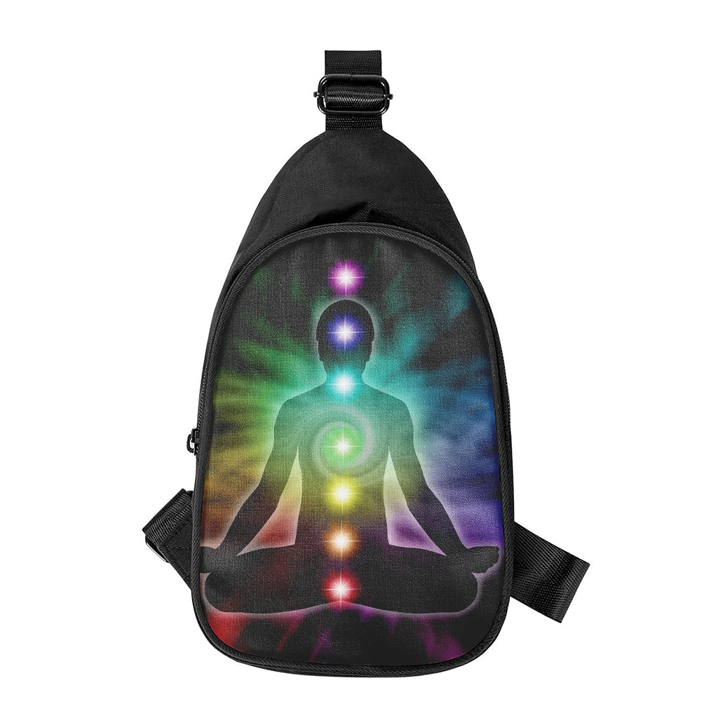 Colorful Chakras Aura Print Chest Bag