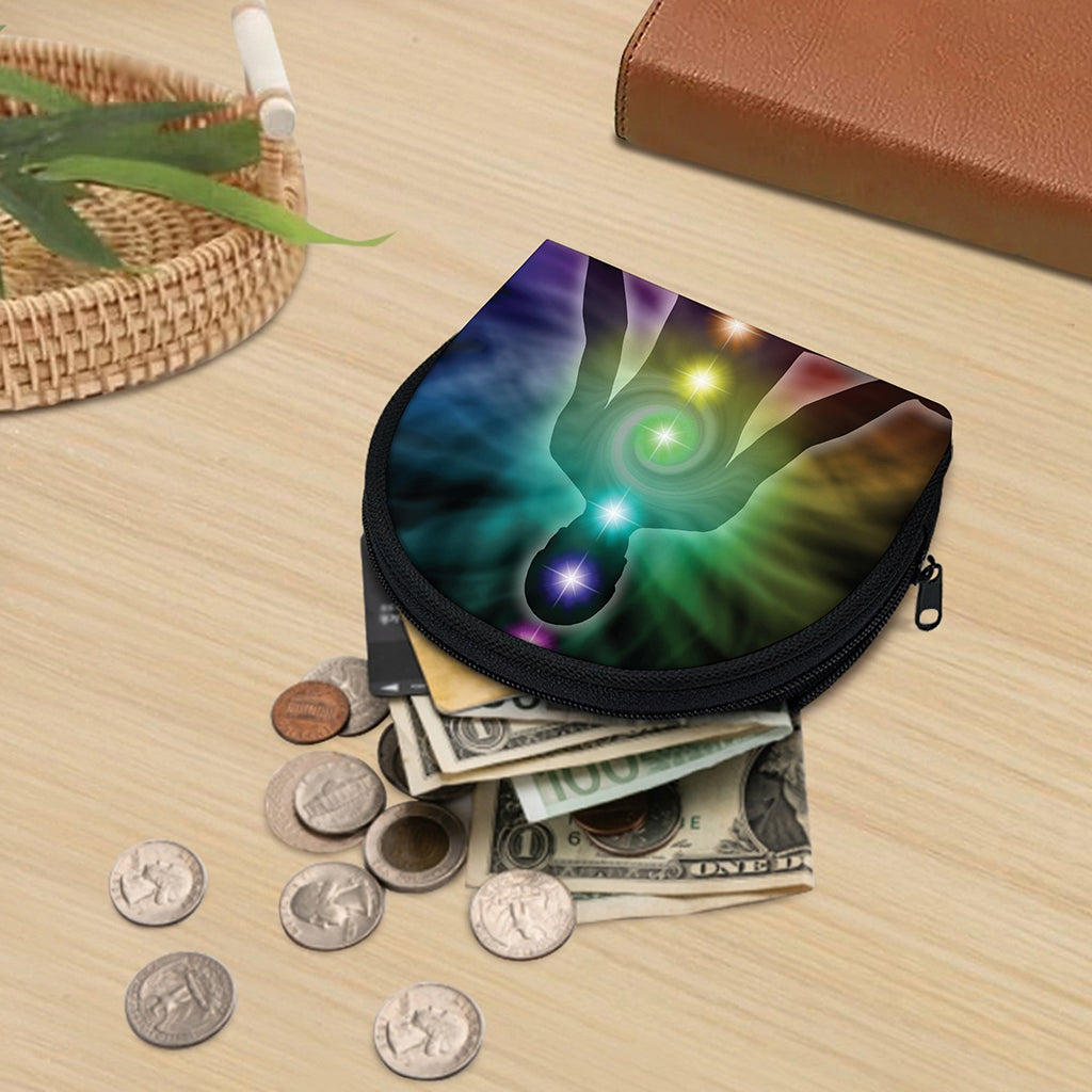 Colorful Chakras Aura Print Coin Purse