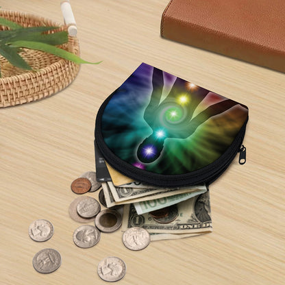 Colorful Chakras Aura Print Coin Purse