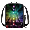 Colorful Chakras Aura Print Crossbody Lunch Bag