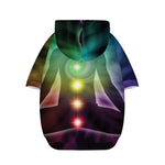 Colorful Chakras Aura Print Dog Zip Up Hoodie