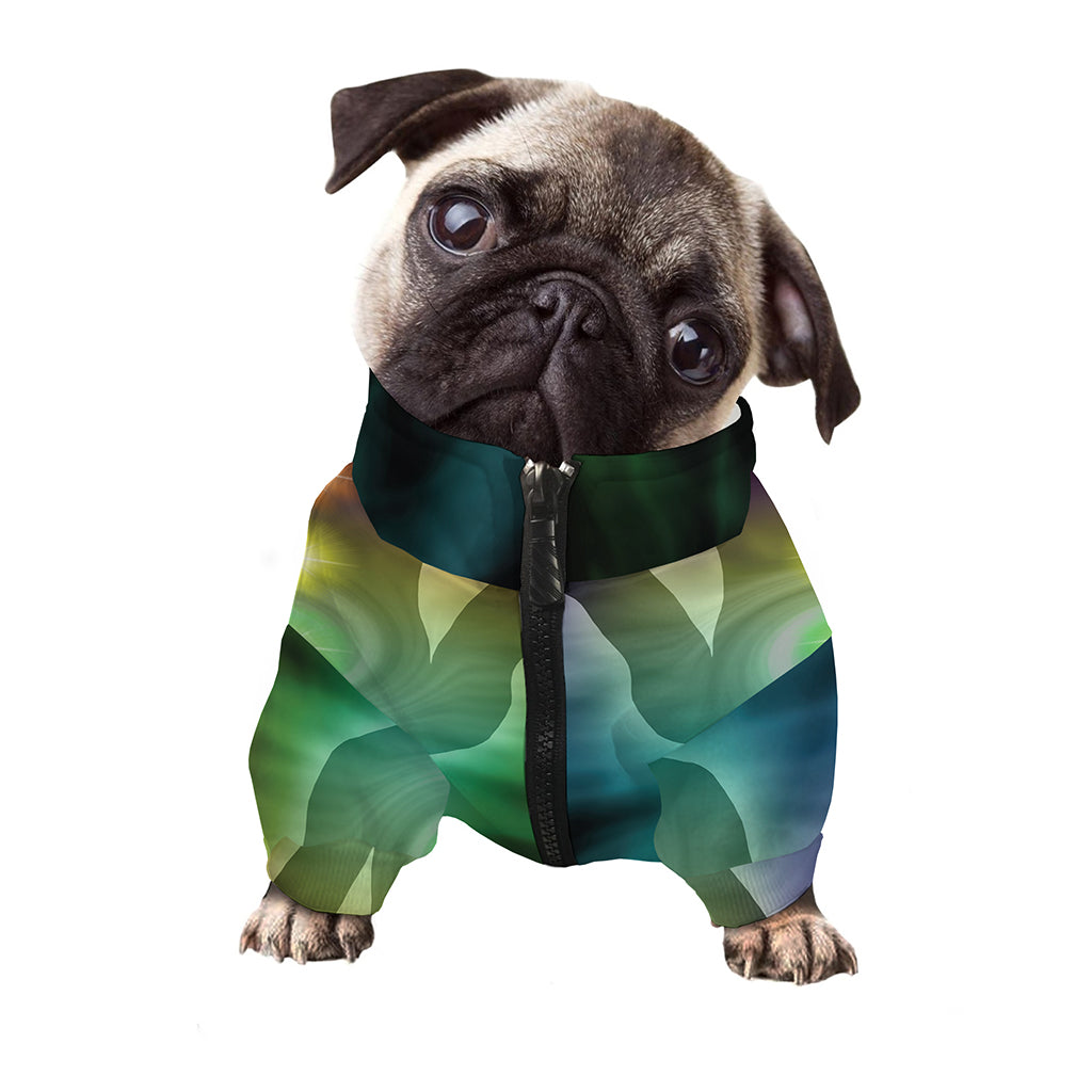Colorful Chakras Aura Print Dog Zip Up Jacket