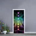 Colorful Chakras Aura Print Door Sticker