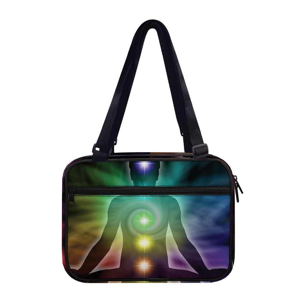 Colorful Chakras Aura Print Double Strap Bible Bag