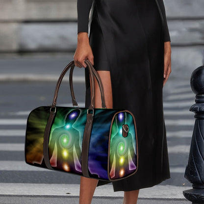 Colorful Chakras Aura Print Duffle Bag