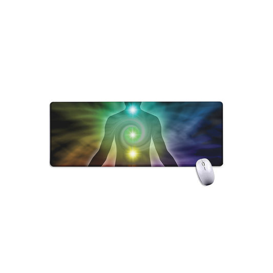Colorful Chakras Aura Print Extended Mouse Pad