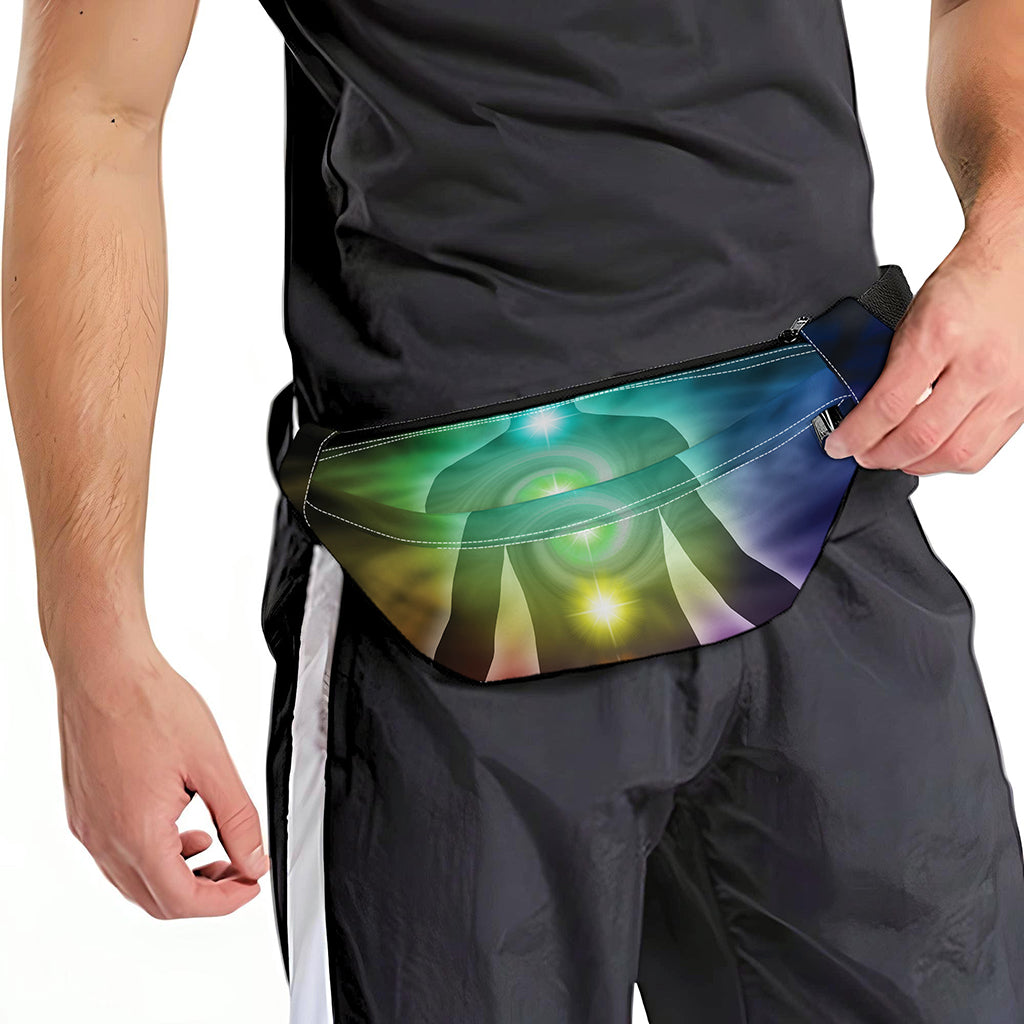 Colorful Chakras Aura Print Fanny Pack