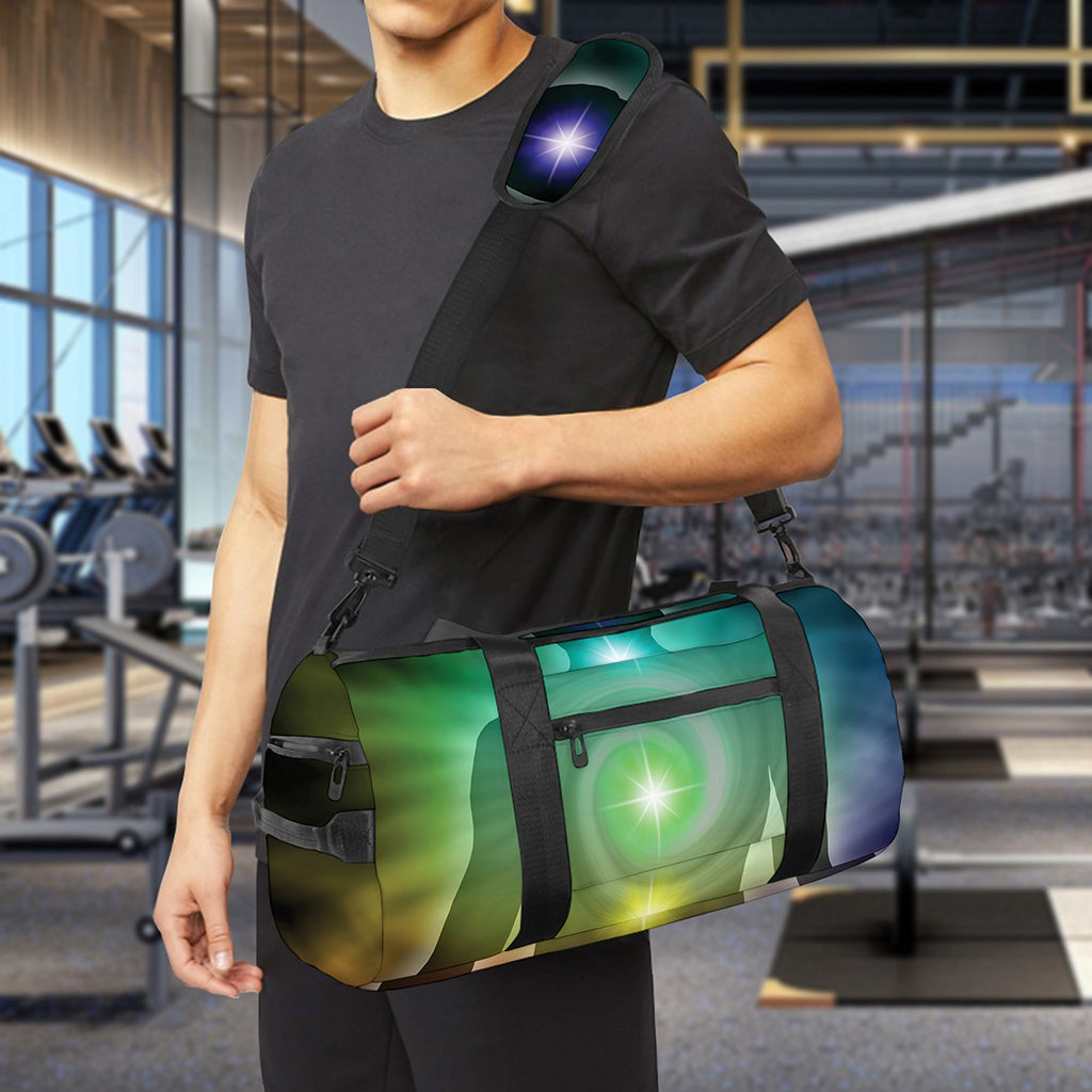 Colorful Chakras Aura Print Gym Bag