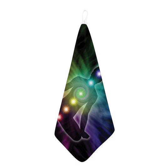 Colorful Chakras Aura Print Hand Towel