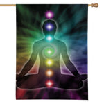 Colorful Chakras Aura Print House Flag
