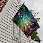Colorful Chakras Aura Print House Flag