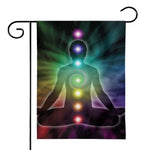 Colorful Chakras Aura Print House Flag