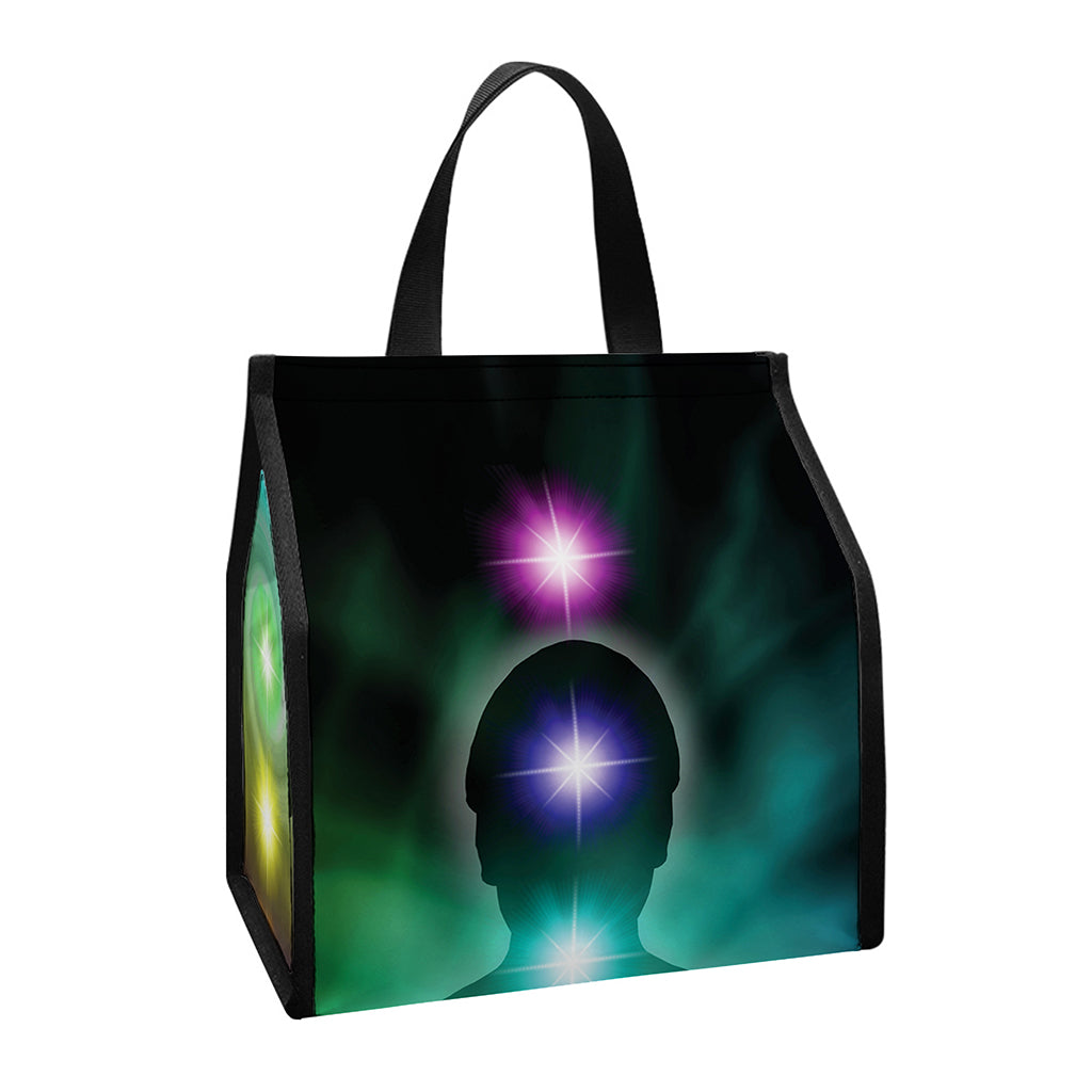 Colorful Chakras Aura Print Insulated Lunch Tote