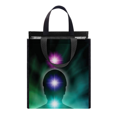 Colorful Chakras Aura Print Insulated Lunch Tote
