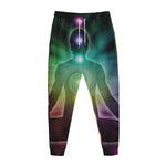 Colorful Chakras Aura Print Jogger Pants