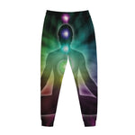 Colorful Chakras Aura Print Jogger Pants