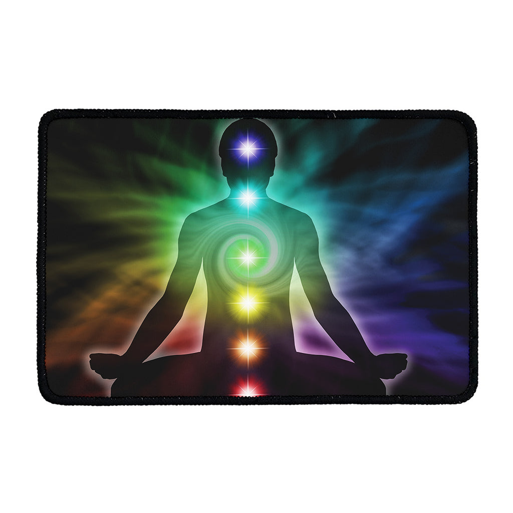 Colorful Chakras Aura Print Kitchen Mat