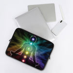 Colorful Chakras Aura Print Laptop Sleeve